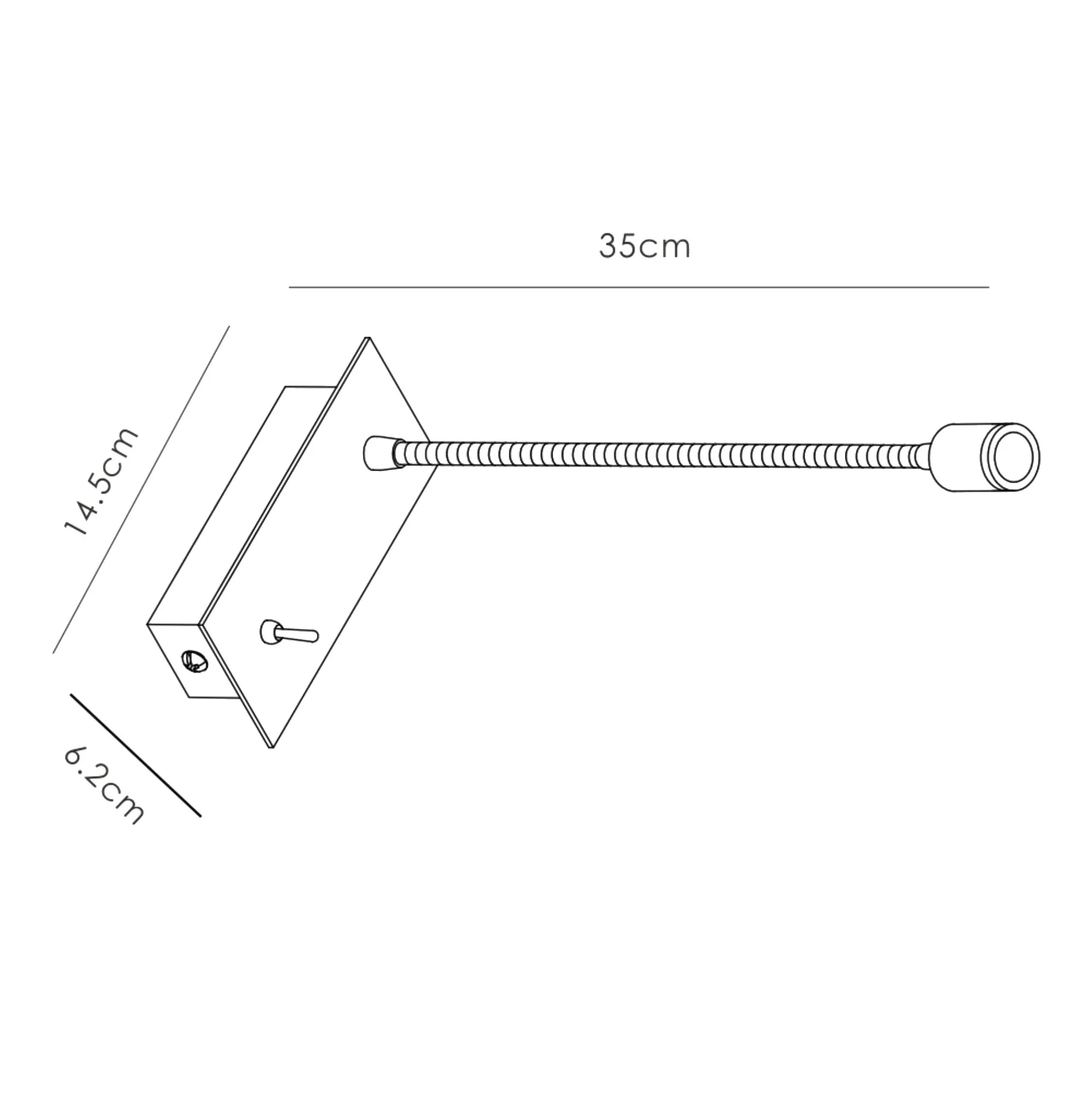 Winslow 3W LED Switched Wall Lamp Polished Chrome D0194  Deco Winslow